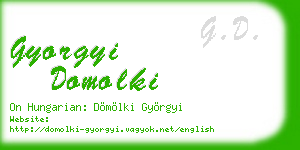 gyorgyi domolki business card