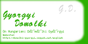 gyorgyi domolki business card